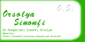 orsolya simonfi business card